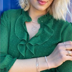 "Free" klassisk slv kors armbnd