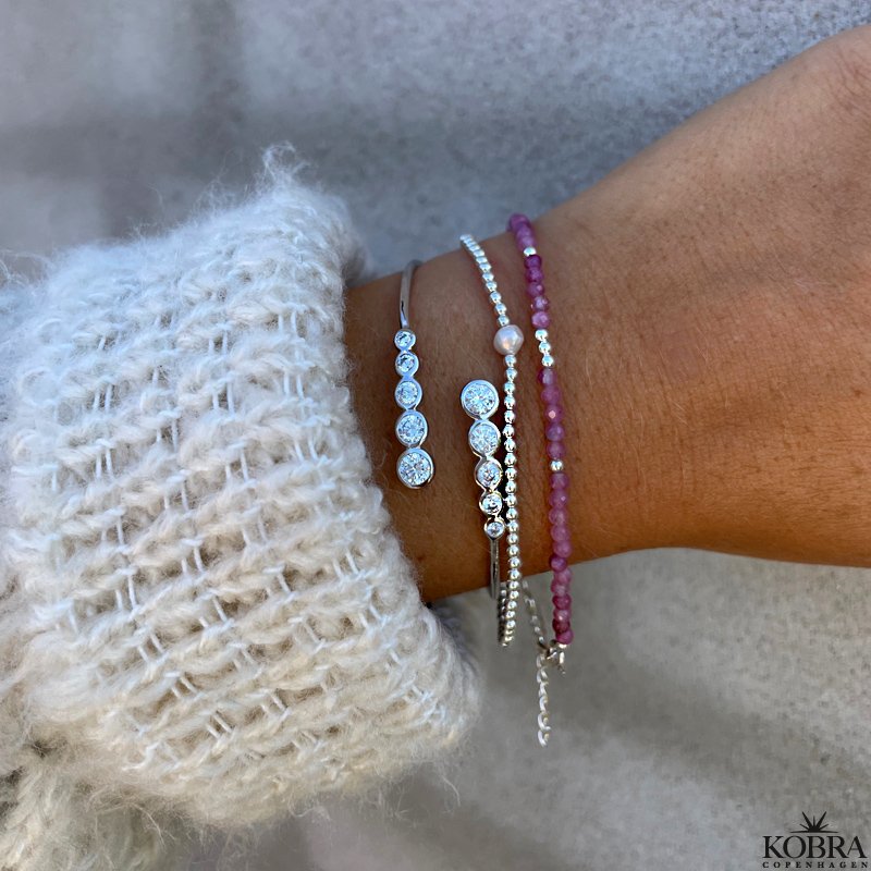 "Talia" semi-precious stone bracelet in silver