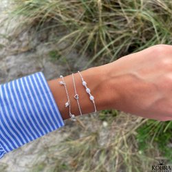 "Lilo" simple silver bracelet with small heart