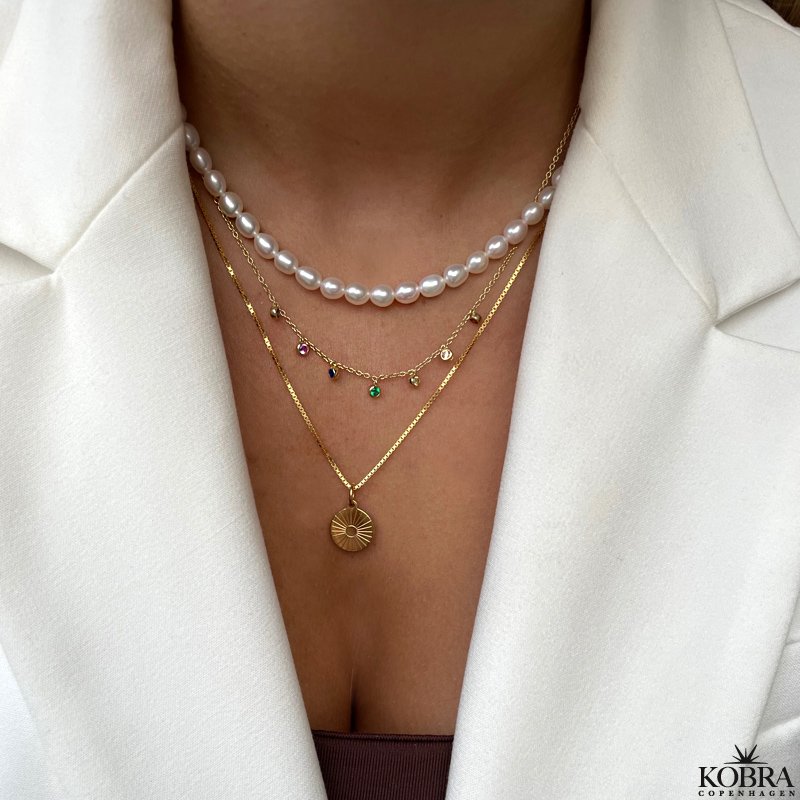 "Mayday Circle" mini guldhalskde med gravering