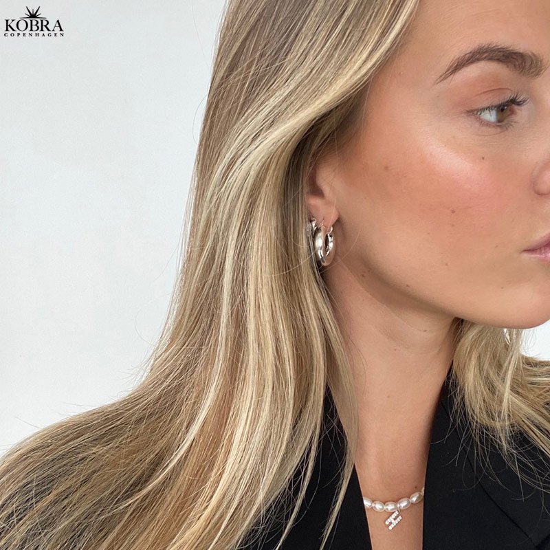 "Donna" chunky silver hoops / earrings