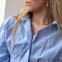 "Heartless" 18 karat forgyldt hjerte halskde / choker 