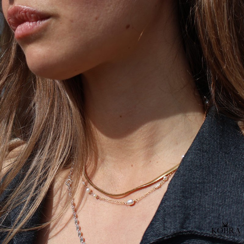 "Reece" 4 mm necklace in gold plated