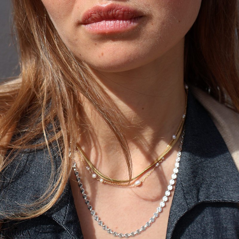 "Reece" 4 mm necklace in gold plated