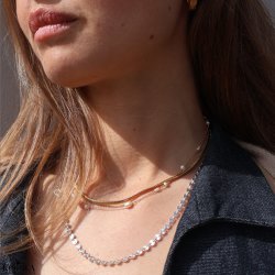 "Reece" 4 mm necklace in gold plated