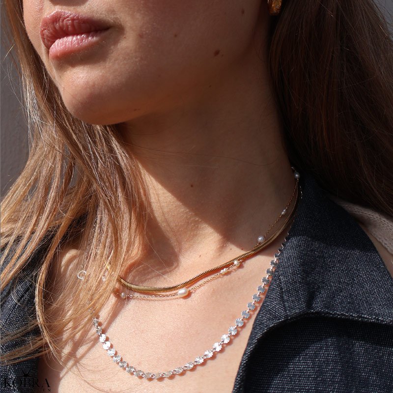 "Reece" 4 mm necklace in gold plated