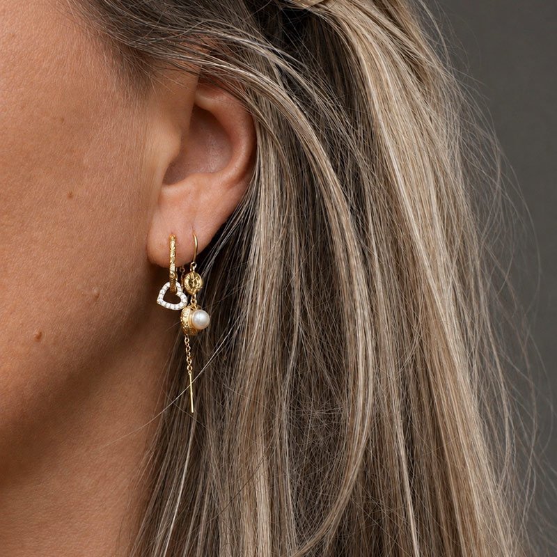 "Luna Mae" �rh�nge i 18k f�rgyllt sterlingsilver