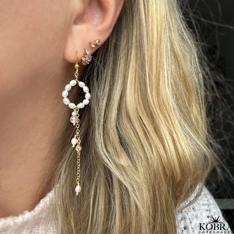 "Annie" sm guld restikker med lyserde sljfer