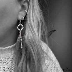 "Irina" slv reringe med gte ferskvandsperler