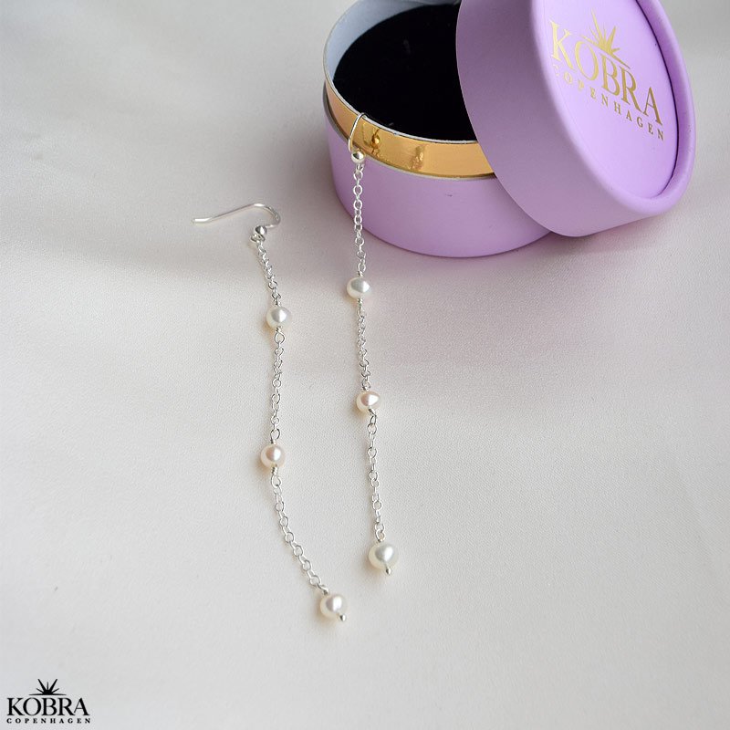 "Anemone" slv reringe med perler