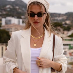 "Mason" chunky guld sildebens slangek�de