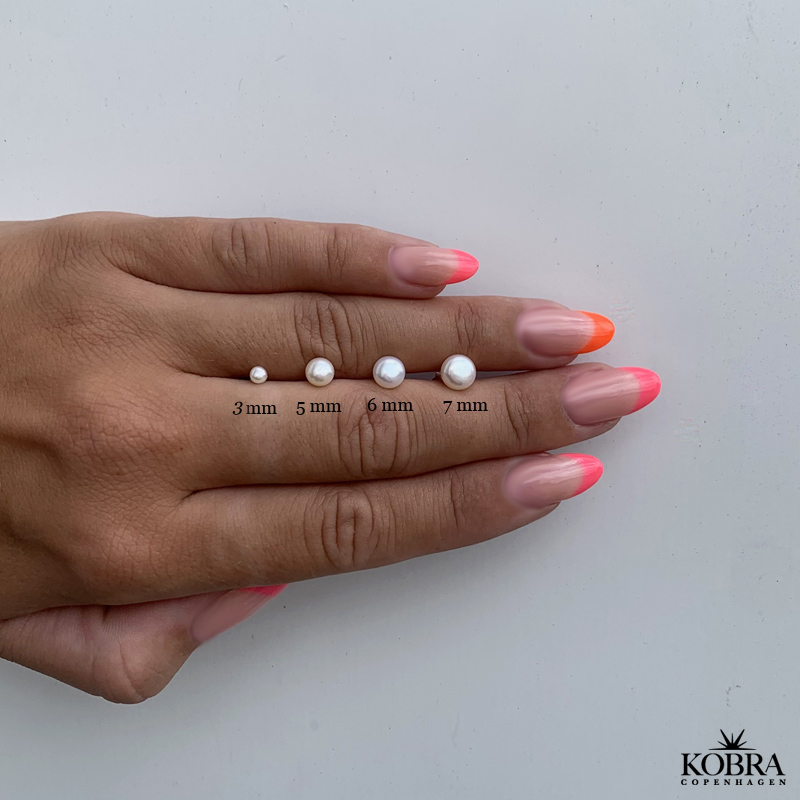 "Margrethe" 18 karat forgyldte reringe med ferskvandsperler ( 7 mm )