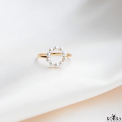"Sicily" ring med pärlor i guld