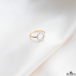 "Sicily" ring med pärlor i guld