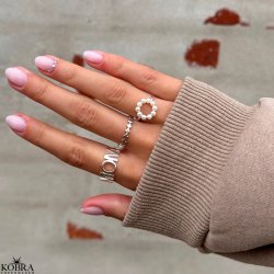 "MOM" ring i sterling slv