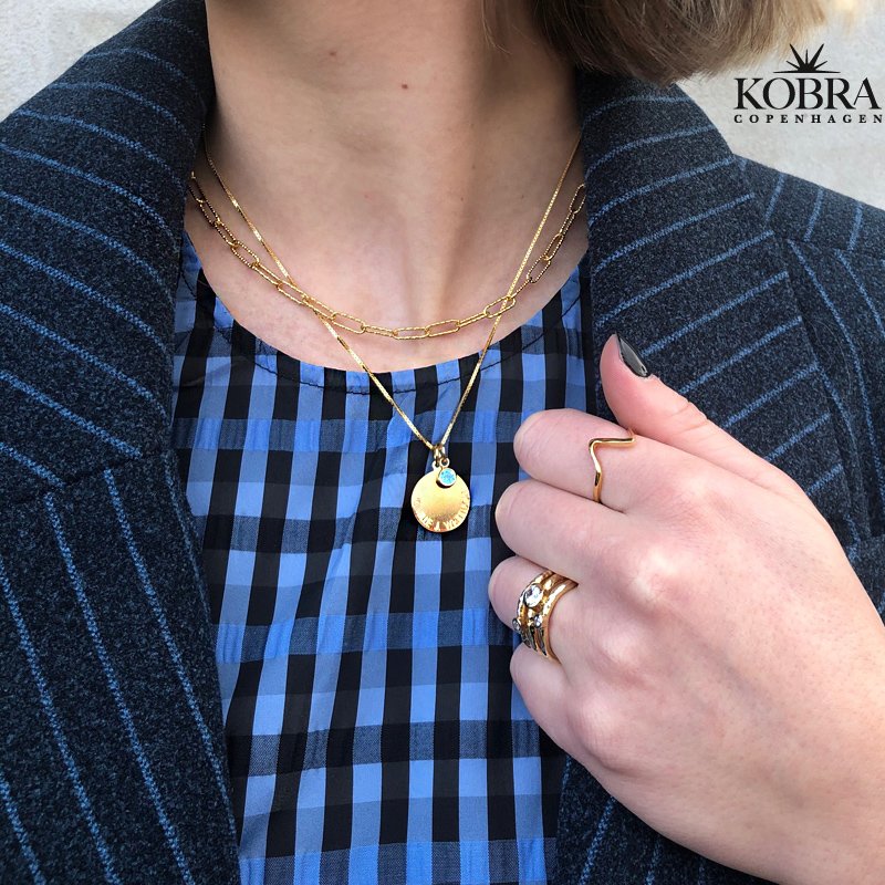 "Kenya" 18 karat forgyldt kde halskde / choker