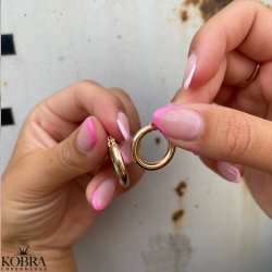"Philine" 18 karat forgyldt hoops
