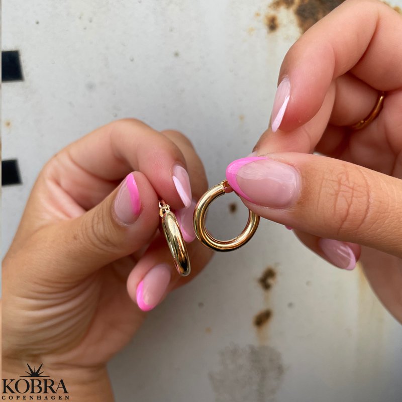 "Philine" 18 karat forgyldt hoops