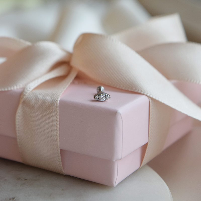 "Ciri" simple Cubic Zirconia Piercing