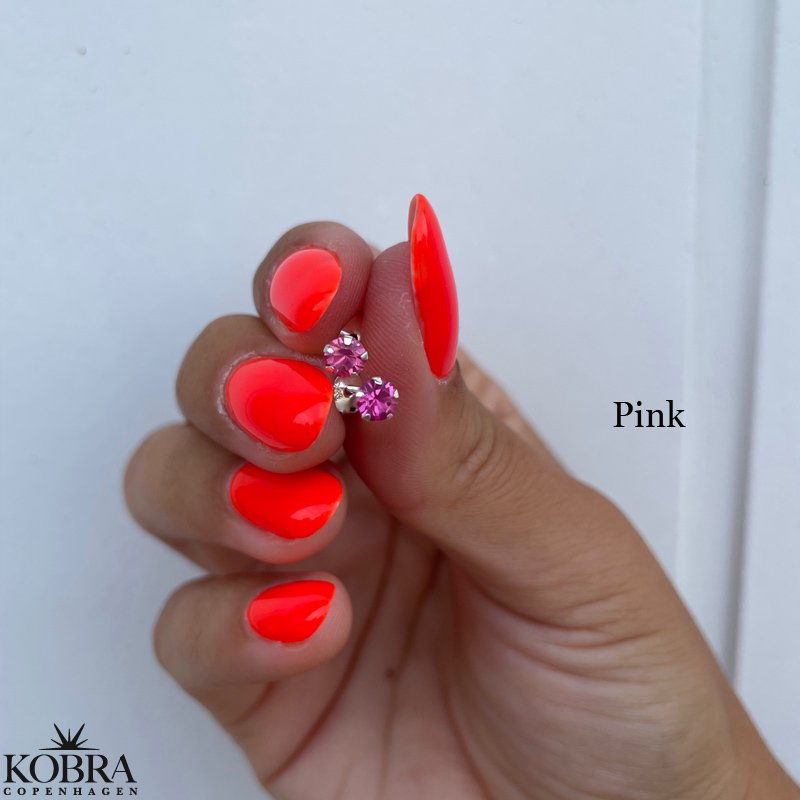 "Tulip" cute small earrings in sterling silver in different colors