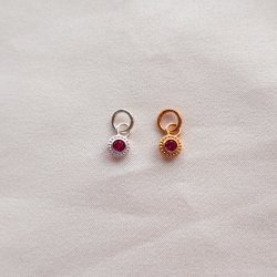 "Poise" Birthstone i s�lv eller forgyldt