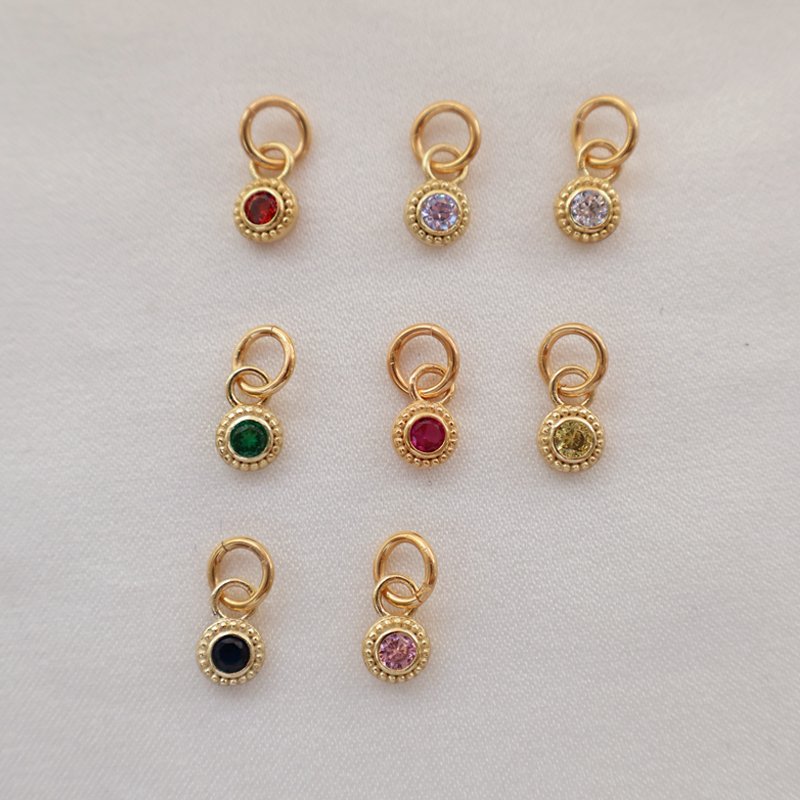 "Poise" Birthstone i s�lv eller forgyldt