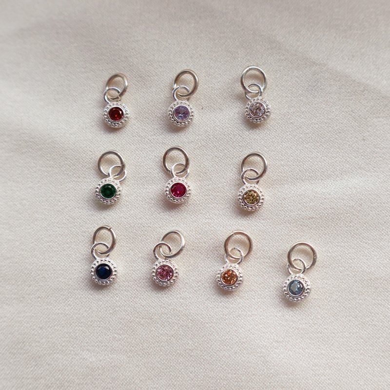 "Poise" Birthstone i s�lv eller forgyldt