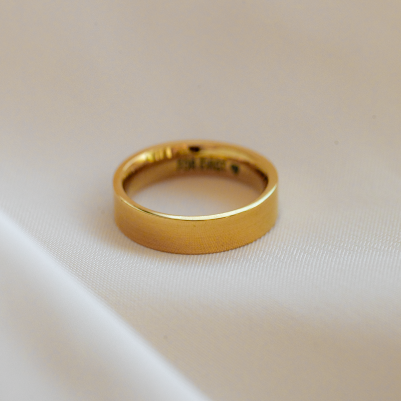 "Jules" Wide Gold-Plated Ring