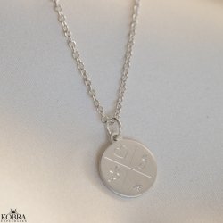 "Precious" slv amulet med kryds gravering