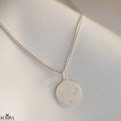 "Precious" slv amulet med kryds gravering