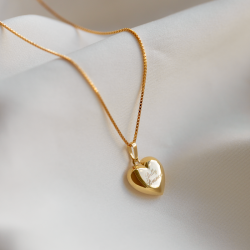 "Liva" 18  carat goldplated heart necklace