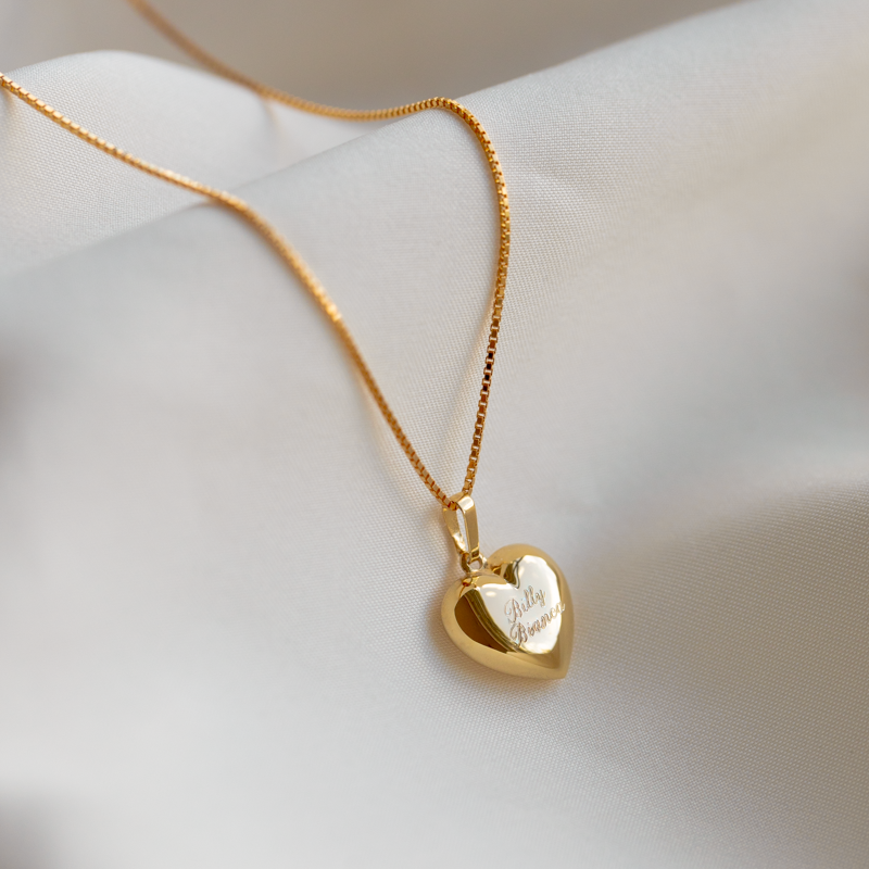 "Liva" 18  carat goldplated heart necklace