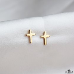 "Promise" Sm 18 karat forgyldte kors reringe