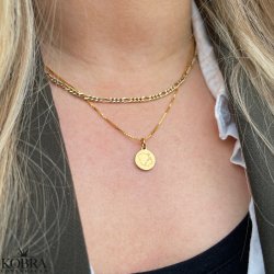 "Province" lille forgyldt amulet med din by eller land indgraveret