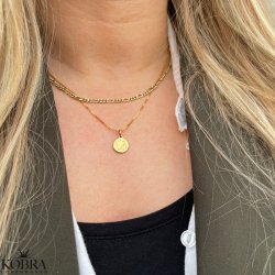 "Province" lille forgyldt amulet med din by eller land indgraveret