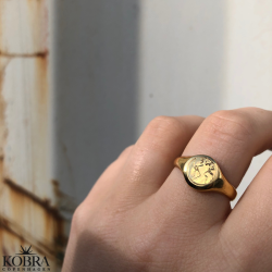 "Province" forgyldt ring med dit land/by graveret