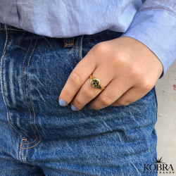 "Province" forgyldt ring med dit land/by graveret