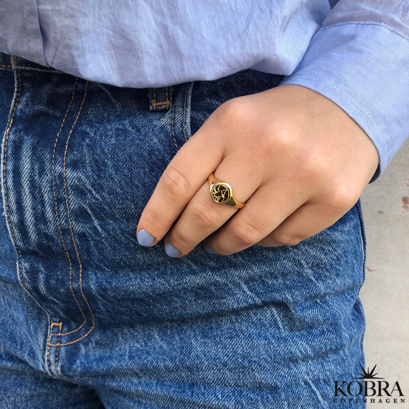 "Province" forgyldt ring med dit land/by graveret