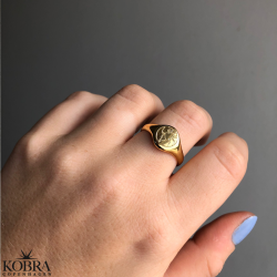 "Province" forgyldt ring med dit land/by graveret