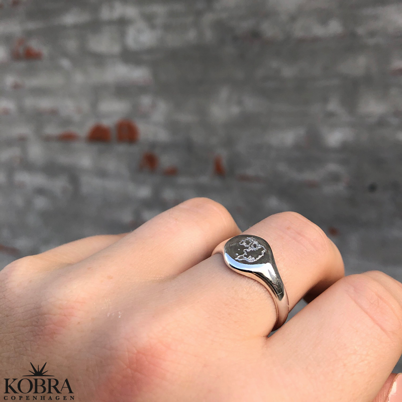 "Province" slv ring med dit land/by graveret