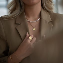 "BFF" puzzle necklaces in gold