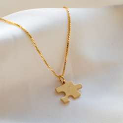 "BFF" puzzle halsk�de-s�t i s�lv og forgyldt