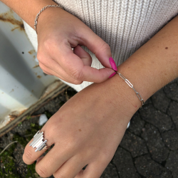 "Quinn" sterling silver chain bracelet