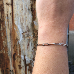 "Quinn" sterling silver chain bracelet