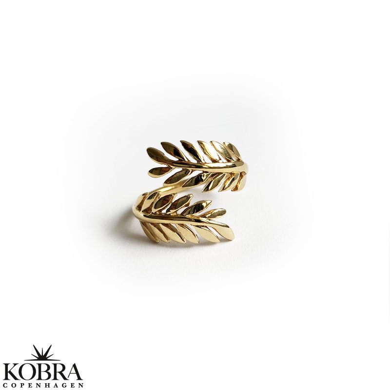 "Scarlett" guld ring med blade