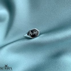 "Jordan" slv ring med personlig indgravering