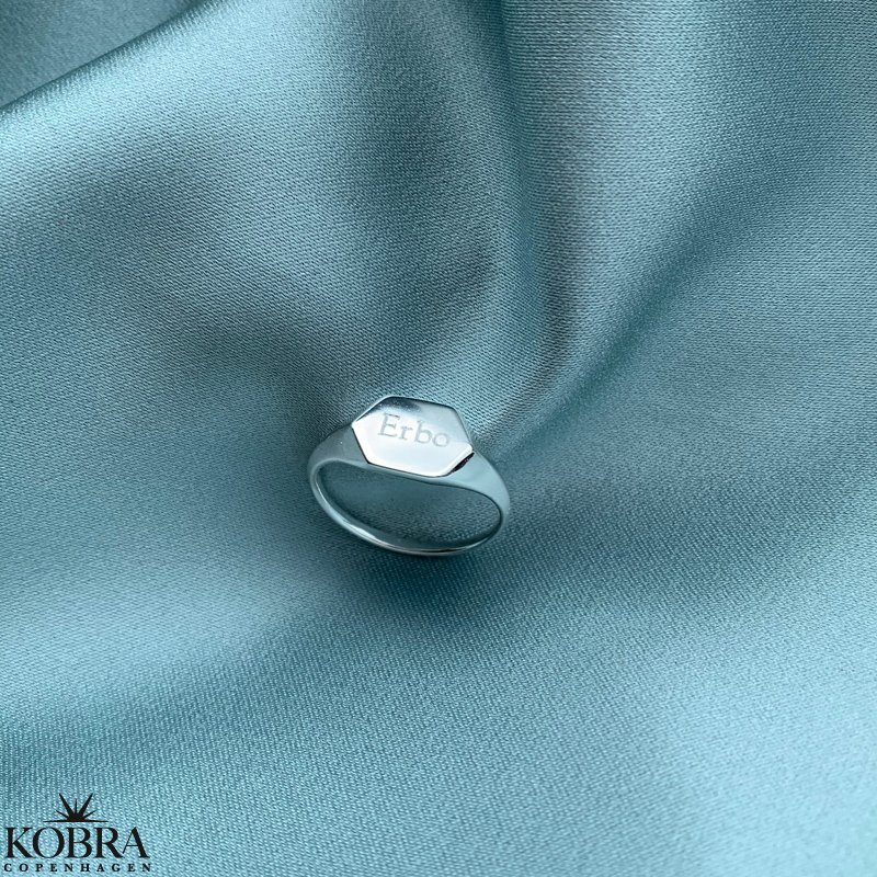 "Jordan" slv ring med personlig indgravering