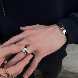 "Brandon" Stl ring med gravering