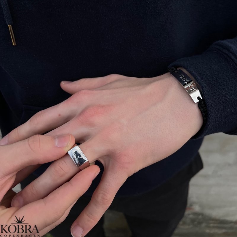 "Brandon" Stl ring med gravering