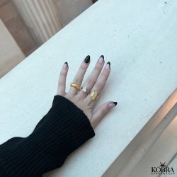 "Joy" guld hjerte ring med smuk zirkonia sten